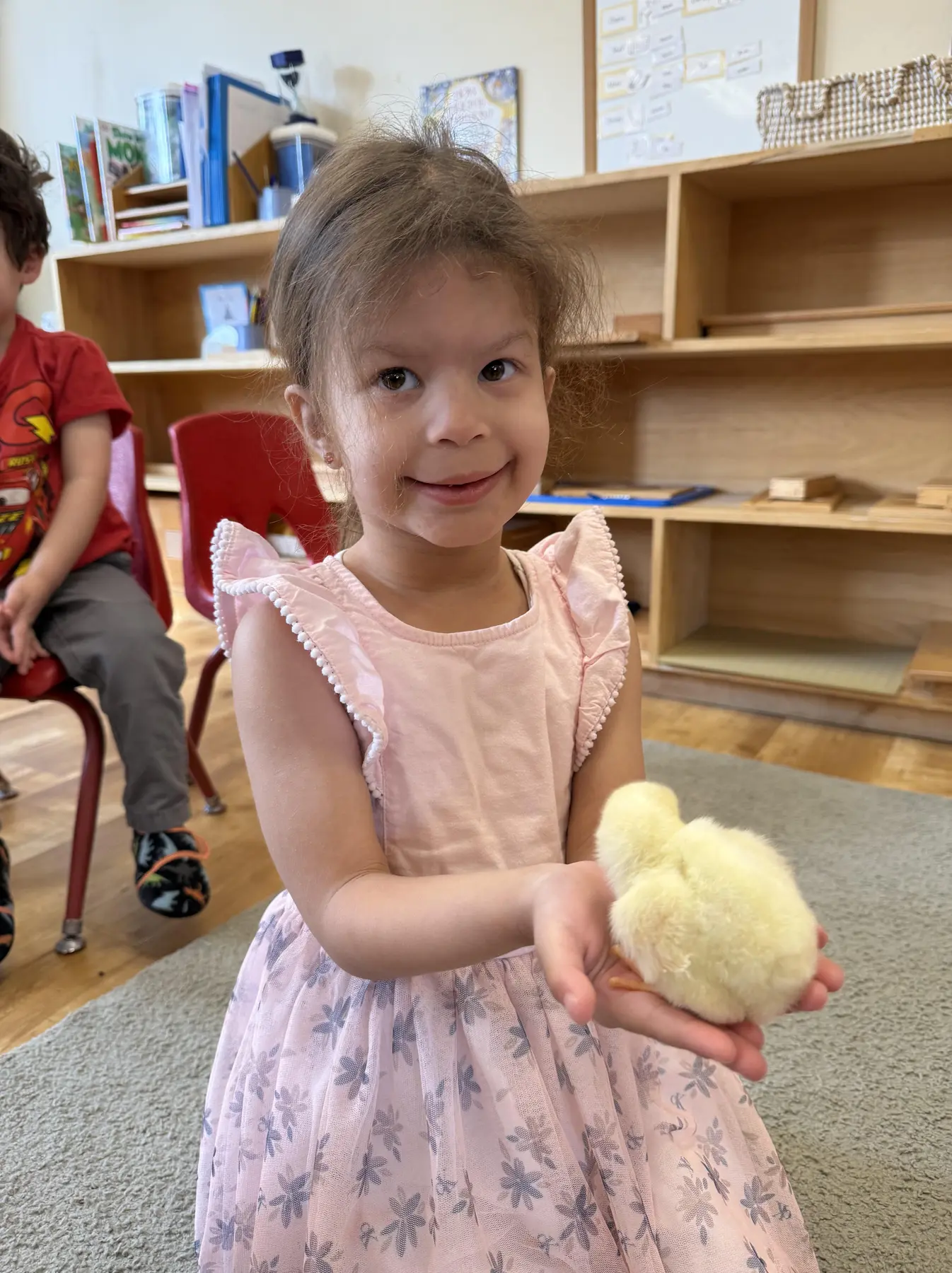 Preschool children learning together in a classroom