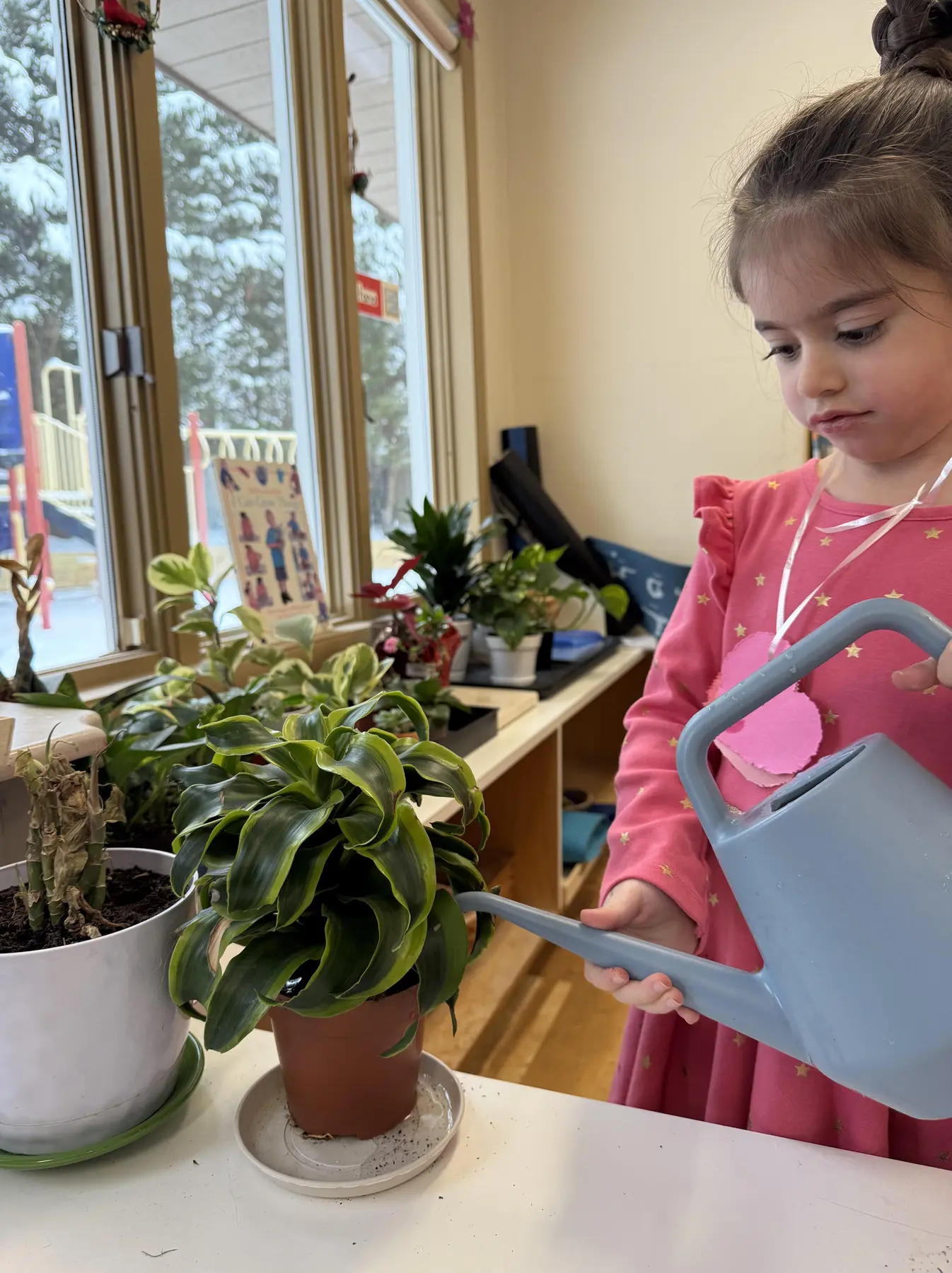 Preschool children learning together in a classroom