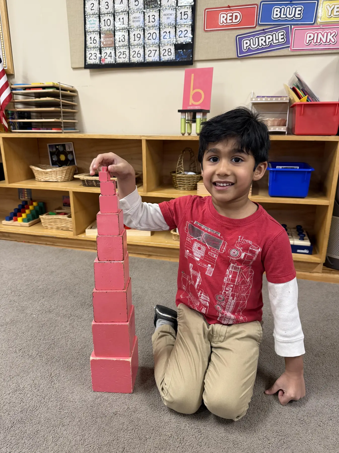 Preschool children learning together in a classroom