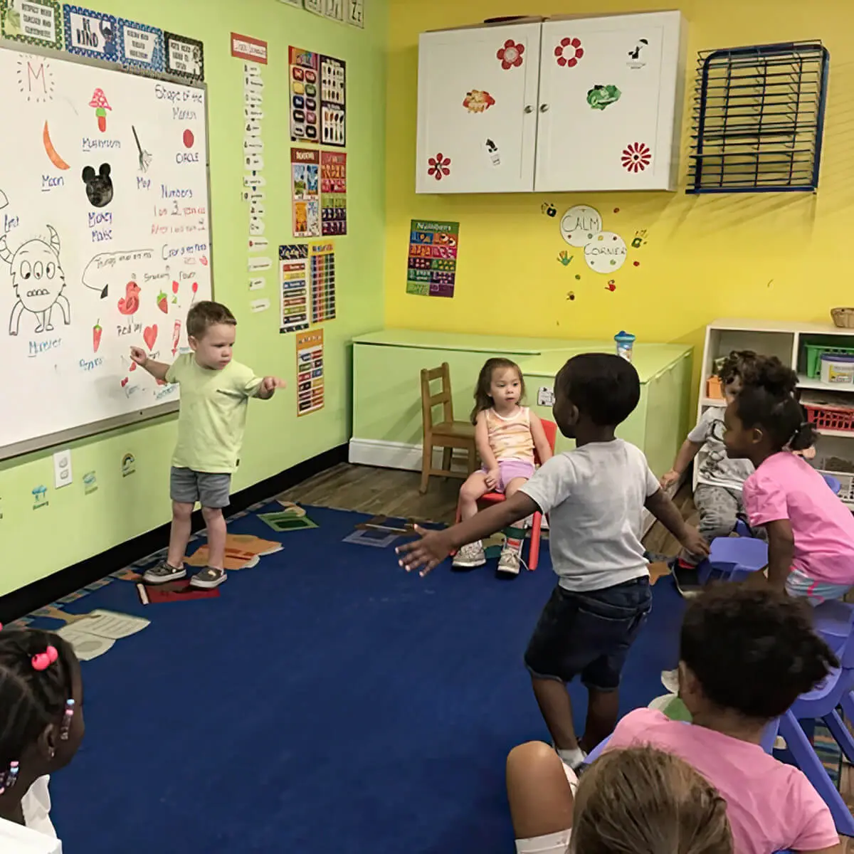 A group gathering in the classroom