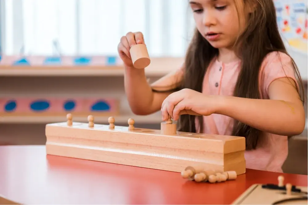 An individual activity in the classroom