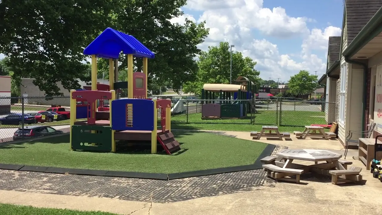 A view of the outdoor play area