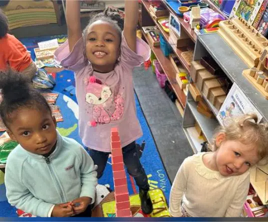 adorable kids playing shapes