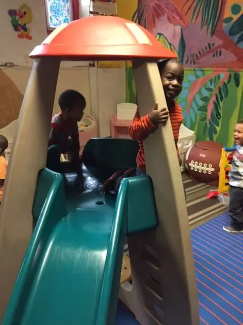 group of kids are playing