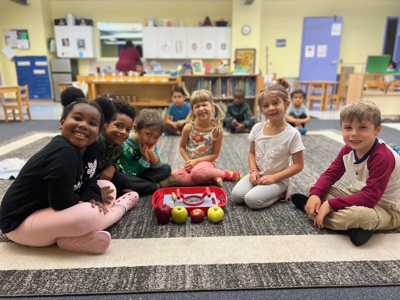 A group gathering in the classroom